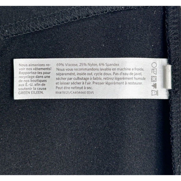 EILEEN FISHER Pull On Stretchy Mid Rise Knit Slacks Career Travel Black Sz S - Picture 8 of 8